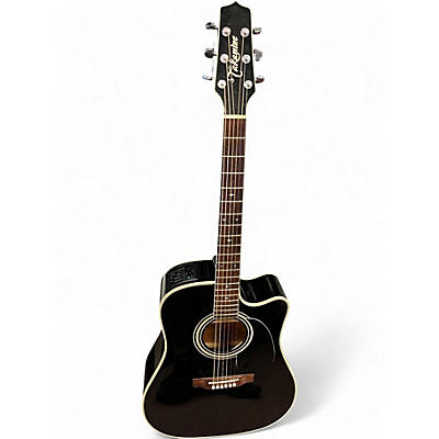 Used Takamine EF341SCX Black Acoustic Electric Guitar