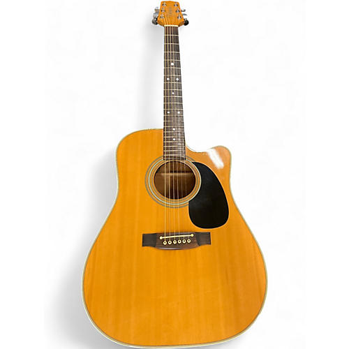 Used Takamine EF350MC Natural Acoustic Electric Guitar Natural