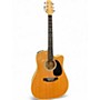 Used Takamine EF350MC Natural Acoustic Electric Guitar Natural