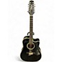 Used Takamine EF381C Black 12 String Acoustic Electric Guitar Black