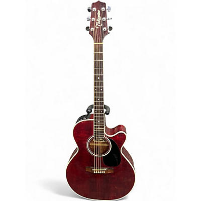 Used Takamine EF425SRC RED Acoustic Electric Guitar