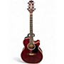 Used Takamine EF425SRC RED Acoustic Electric Guitar RED