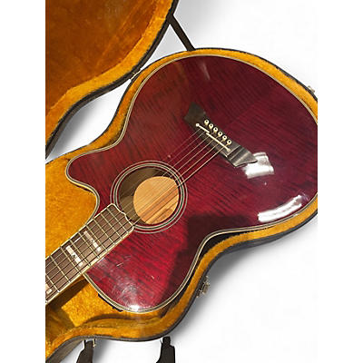 Used Takamine EFLTD88 Red Acoustic Guitar