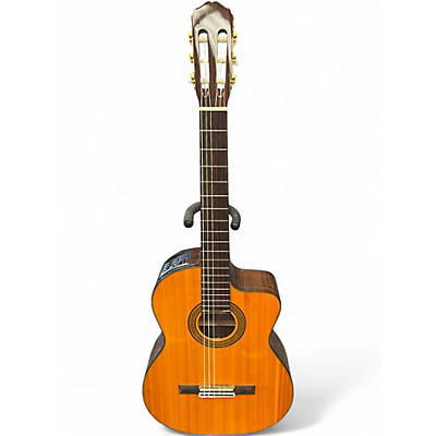 Used Takamine EG128SC Natural Classical Acoustic Electric Guitar