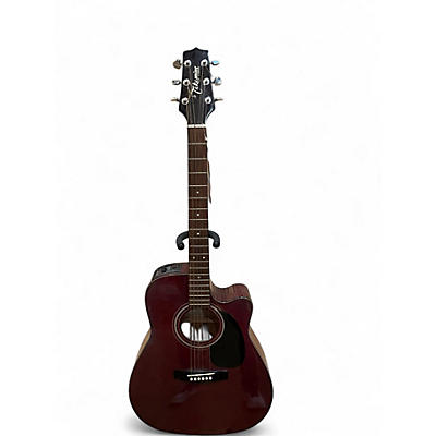 Used Takamine EG330-RC Maroon Acoustic Electric Guitar