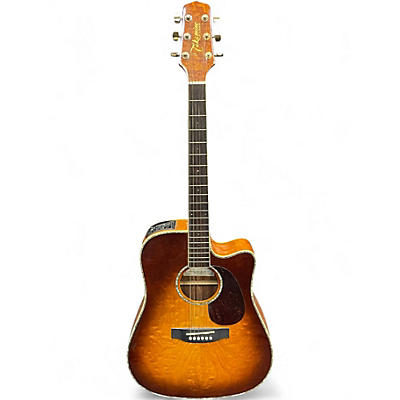 Used Takamine EG333C 2 Tone Sunburst Acoustic Electric Guitar