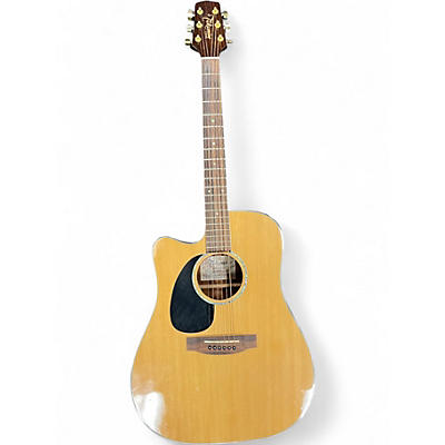 Used Takamine EG340C Left Handed Natural Acoustic Electric Guitar