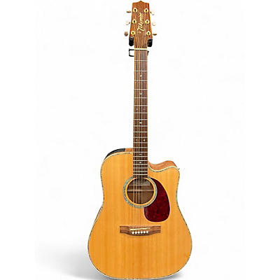 Used Takamine EG340DLX Natural Acoustic Electric Guitar