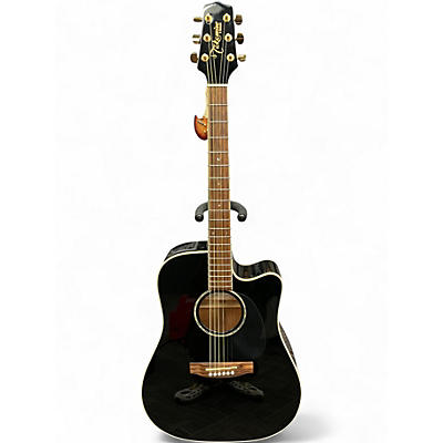 Used Takamine EG341SC Black Acoustic Electric Guitar