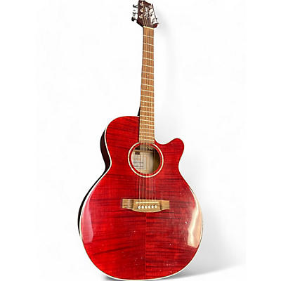 Used Takamine EG440C Red Acoustic Electric Guitar