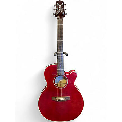 Used Takamine EG440C Trans Red Acoustic Electric Guitar
