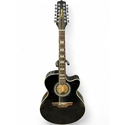 Used Takamine EG523SCB-12 Black 12 String Acoustic Electric Guitar