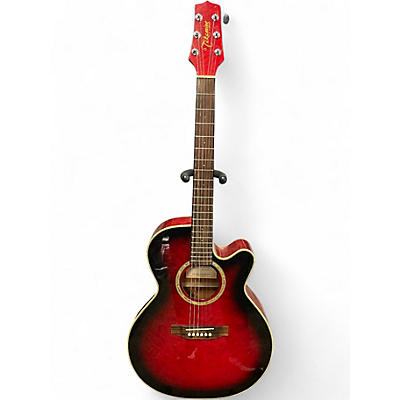 Used Takamine EG540C Crimson Red Burst Acoustic Electric Guitar