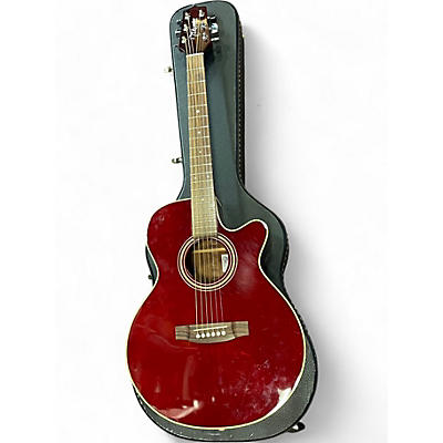 Used Takamine G260C Wine Red Acoustic Electric Guitar