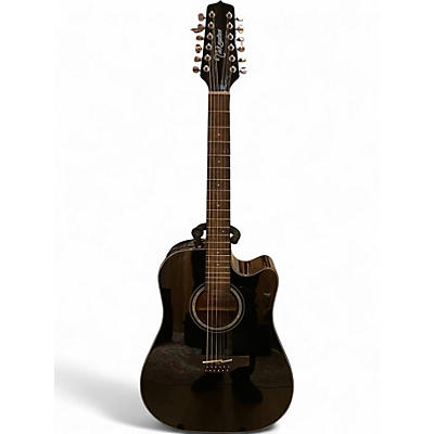 Used Takamine GD30-12 Black 12 String Acoustic Electric Guitar