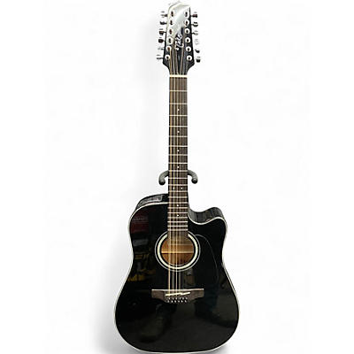 Used Takamine GD30-12 Black 12 String Acoustic Electric Guitar
