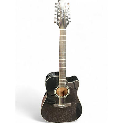 Used Takamine GD30-12 Black 12 String Acoustic Electric Guitar