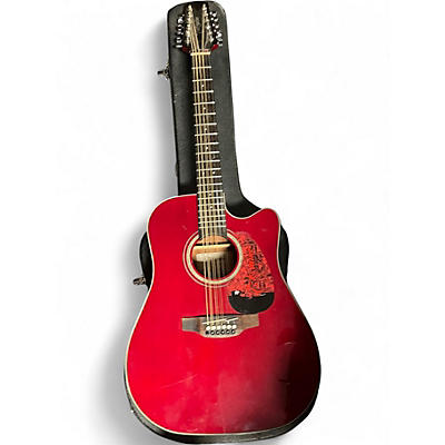 Used Takamine GD30-12 Red 12 String Acoustic Electric Guitar