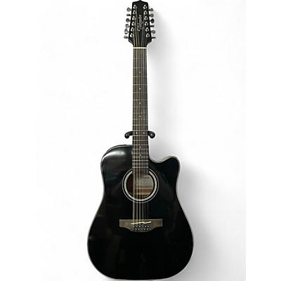 Takamine Used Takamine GD30CE-12 Black 12 String Acoustic Electric Guitar