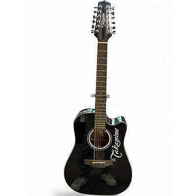 Used Takamine GD30CE-12 Black 12 String Acoustic Electric Guitar