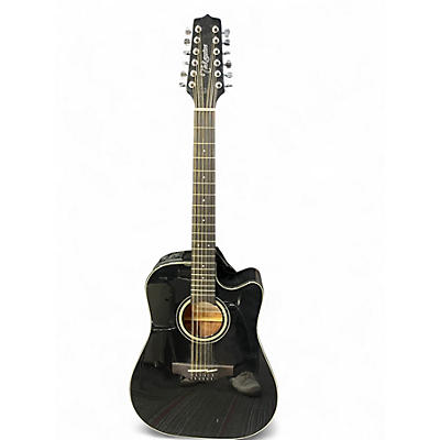 Used Takamine GD30CE-12 Black 12 String Acoustic Electric Guitar