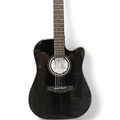 Used Takamine GD30CE-12 Black 12 String Acoustic Electric Guitar
