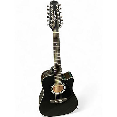 Used Takamine GD30CE-12 Black 12 String Acoustic Electric Guitar