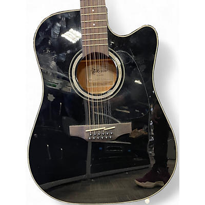 Used Takamine GD30CE-12 Black 12 String Acoustic Electric Guitar