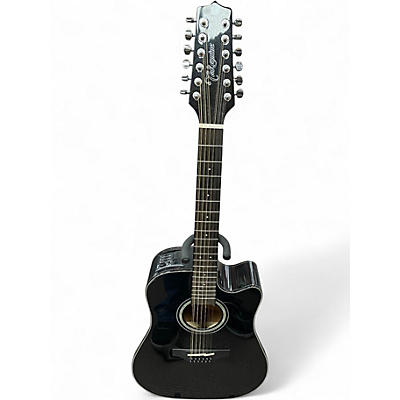 Used Takamine GD30CE-12 Black 12 String Acoustic Electric Guitar