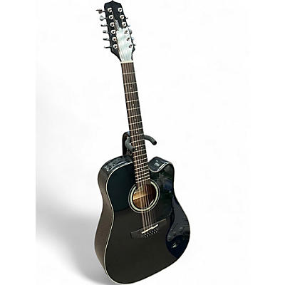 Used Takamine GD30CE-12 Black 12 String Acoustic Electric Guitar