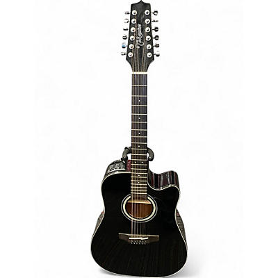 Used Takamine GD30CE-12 Black 12 String Acoustic Electric Guitar