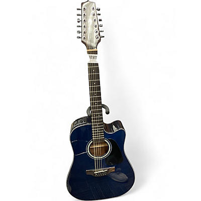 Used Takamine GD30CE-12 Blue 12 String Acoustic Electric Guitar