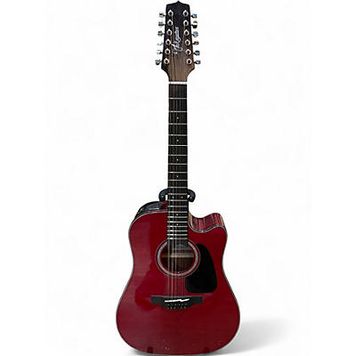 Used Takamine GD30CE-12 Candy Apple Red 12 String Acoustic Electric Guitar