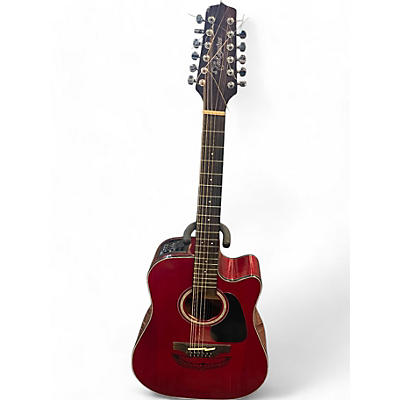 Takamine Used Takamine GD30CE 12-String Acoustic Wine Red 12 String Acoustic Electric Guitar