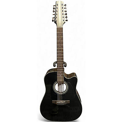 Used Takamine GD30CE-12 black 12 String Acoustic Electric Guitar