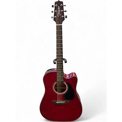 Used Takamine GD30CE Candy Apple Red Acoustic Electric Guitar
