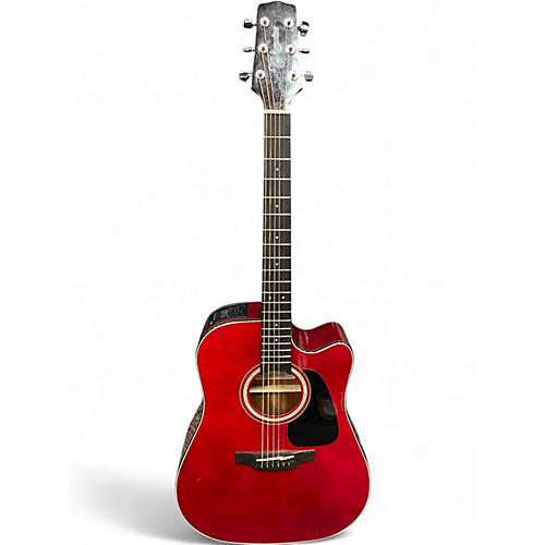 Used Takamine GD30CE Red Acoustic Electric Guitar Red