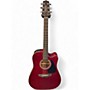 Used Takamine GD30CE Red Acoustic Electric Guitar Red