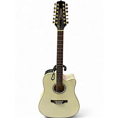 Used Takamine GD37CE 12 Pearl White 12 String Acoustic Electric Guitar