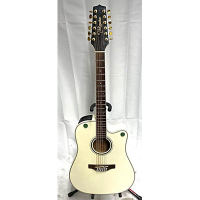 Takamine Used Takamine GD37CE Pearl White 12 String Acoustic Electric Guitar