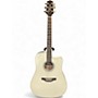Used Takamine GD37CE Pearl White Acoustic Guitar Pearl White