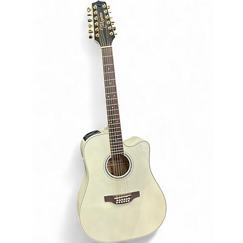 Used Takamine GD37CE12 Pearl White 12 String Acoustic Electric Guitar Pearl White