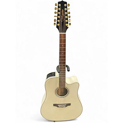 Used Takamine GD37CE12PW Polar White 12 String Acoustic Electric Guitar