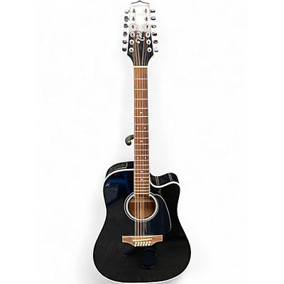 Used Takamine GD38CE-BLK Black 12 String Acoustic Electric Guitar