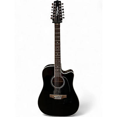 Used Takamine GD38CE Ebony 12 String Acoustic Electric Guitar