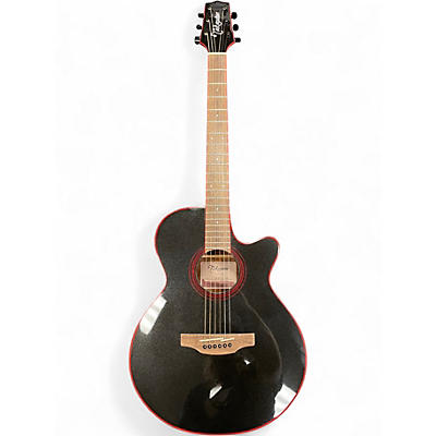 Used Takamine GF49CE-CB Black Acoustic Electric Guitar