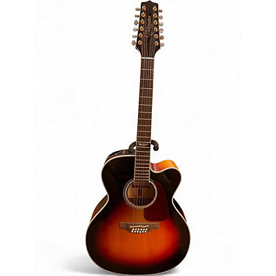 Used Takamine GJ72CE-12 3 Color Sunburst 12 String Acoustic Electric Guitar