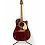 Used Takamine JJ325SRC Trans Red Acoustic Electric Guitar Trans Red