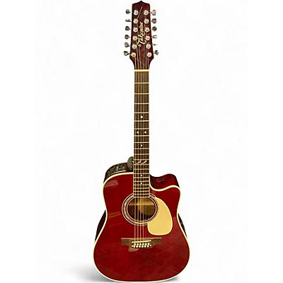 Used Takamine JJ325SRC12 John Jorgenson Signature RED SATIN 12 String Acoustic Electric Guitar