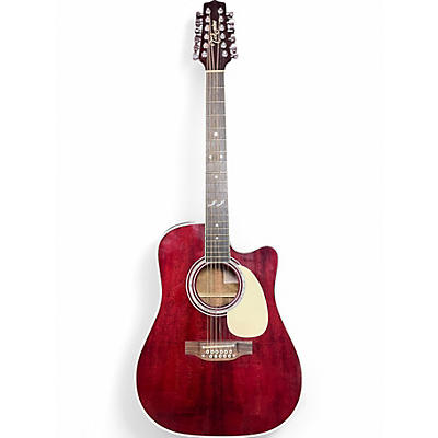 Used Takamine JJ325SRC12 John Jorgenson Signature Red Stain 12 String Acoustic Electric Guitar